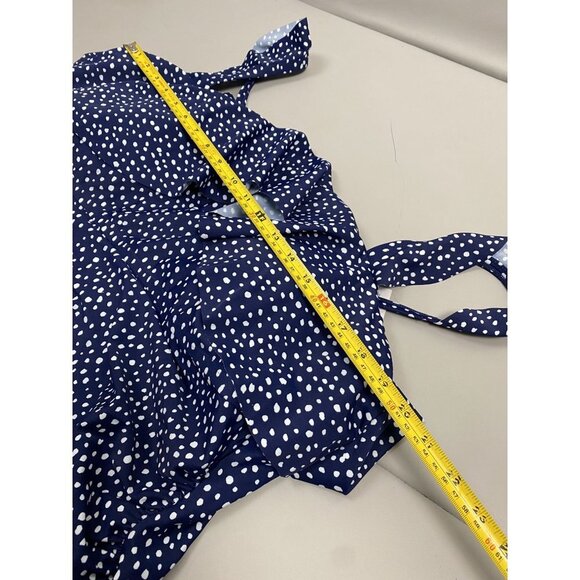 New Kona Sol One Piece Swimsuit womens Plus size 20 Full Seat Coverage Blue dots - Picture 7 of 12